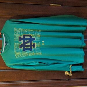 Notre dame long sleeve under armour shirt NWT